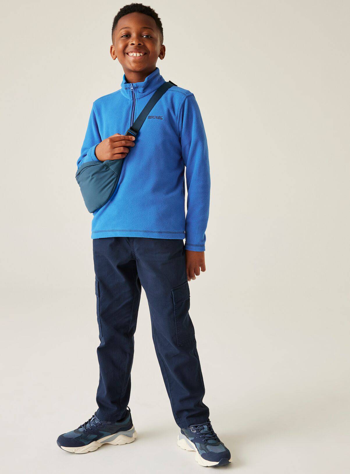 REGATTA Hot Shot Half Zip Fleece Blue 14 years - Image 4