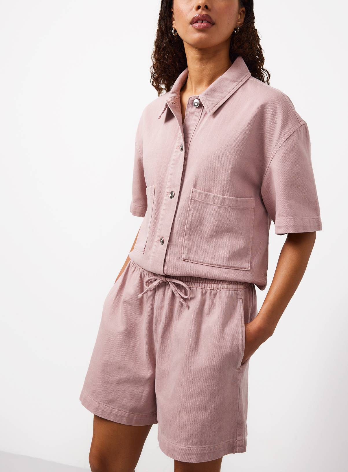 Pink Denim Pull On Shorts 16 - Image 1