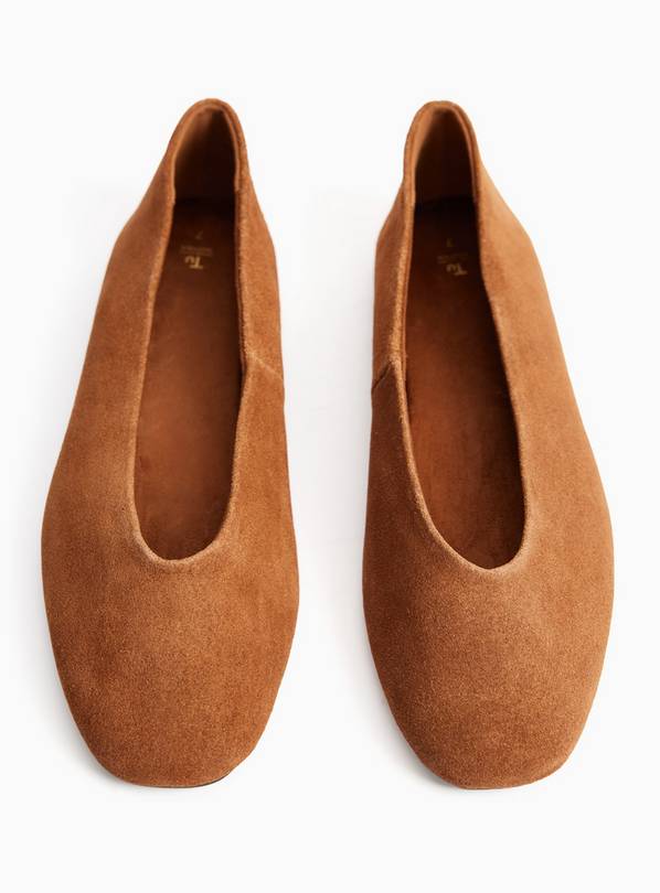 Tan Suede Ballerinas 3