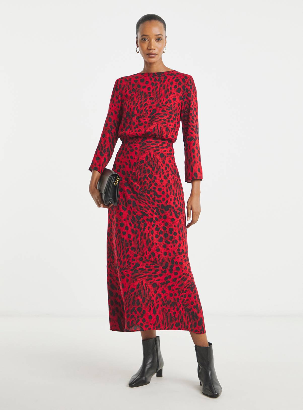 JD WILLIAMS 3/4 Sleeve Midi Tea Dress 32 - Image 1
