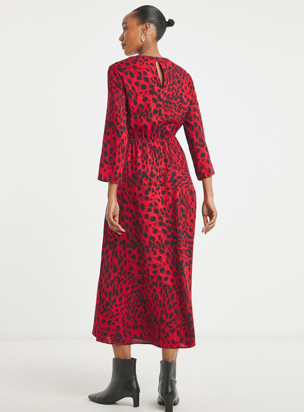 JD WILLIAMS 3/4 Sleeve Midi Tea Dress 32 - Image 2 thumbnail