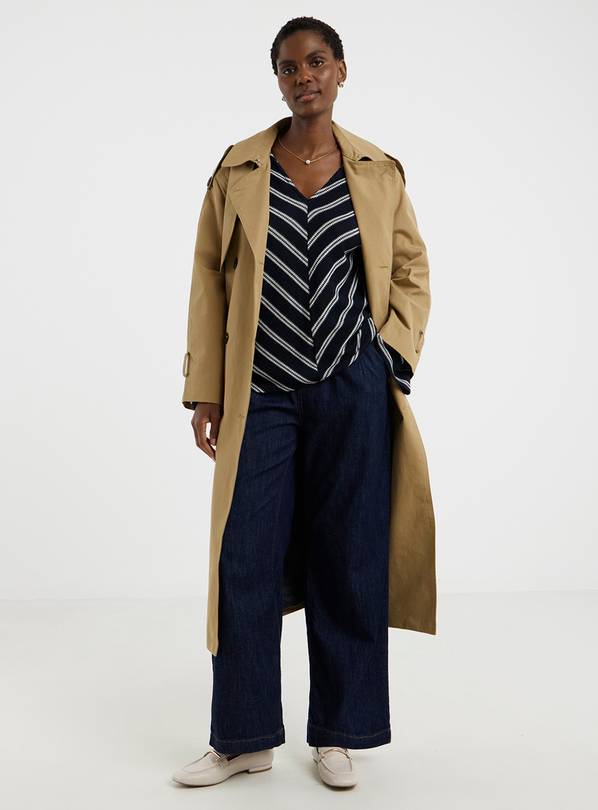 JD WILLIAMS Textured Stripe Knit Longline Top 30