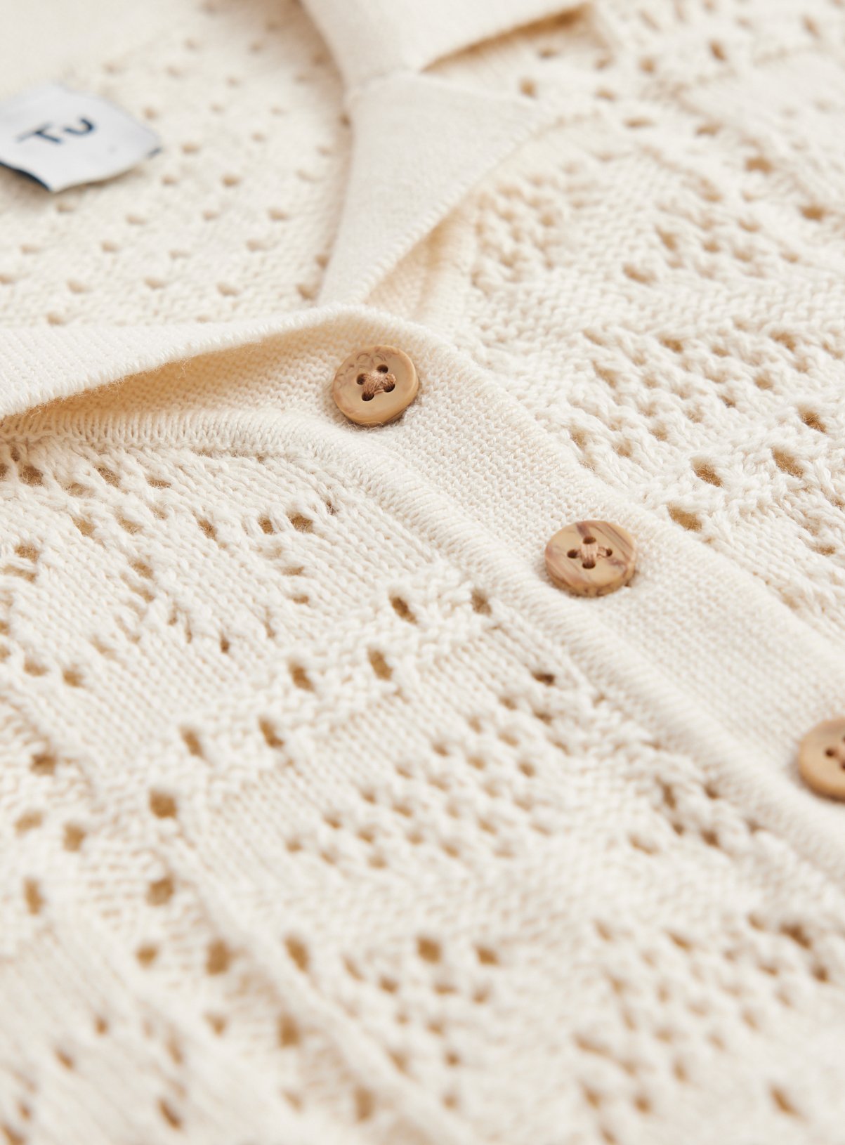 Cream Collared Knitted Playsuit 2-3 years - Image 2 thumbnail