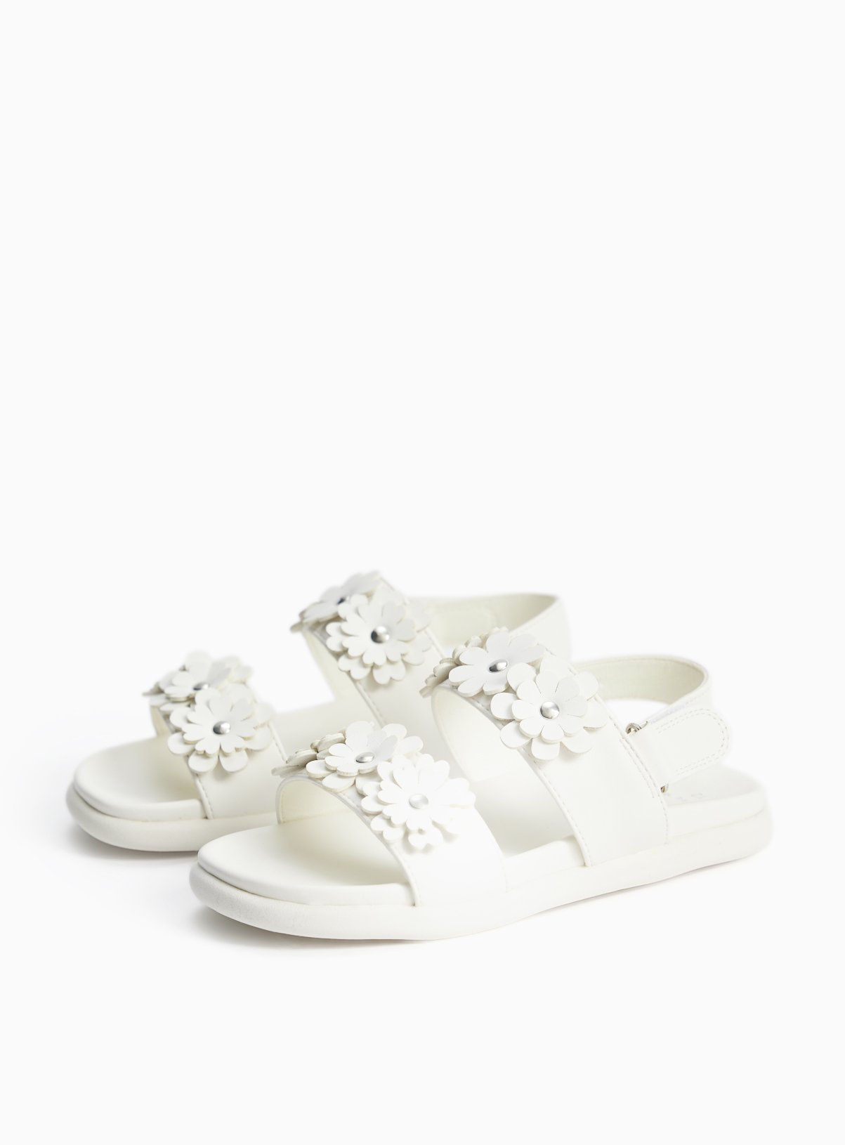 White Flower Detail Footbed Sandals 9 Infant - Image 2 thumbnail