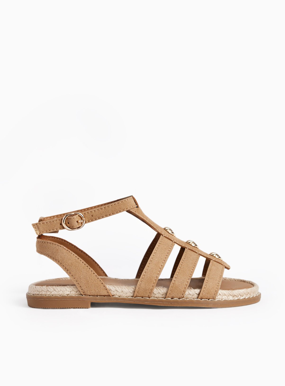 Stone Gold Shell Detail Gladiator Sandals 13 Infant - Image 2 thumbnail