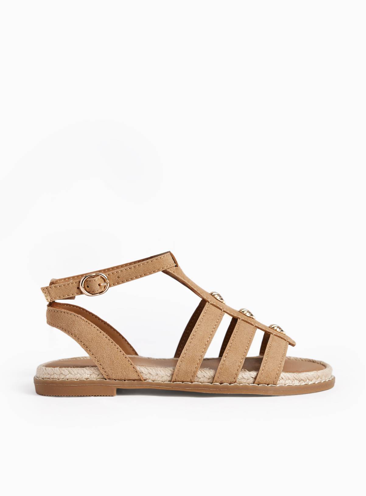 Stone Gold Shell Detail Gladiator Sandals 13 Infant - Image 2