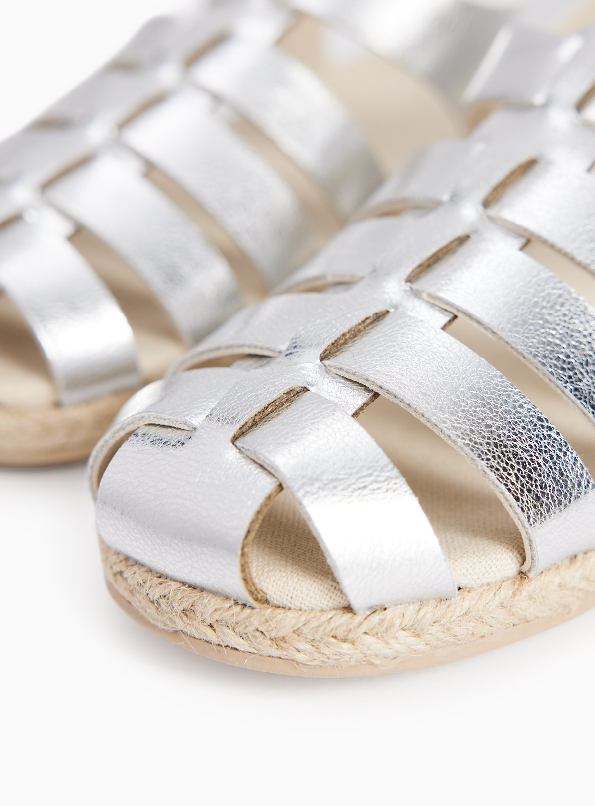 Silver Metallic Fisherman Sandals 13 Infant - Image 2 thumbnail