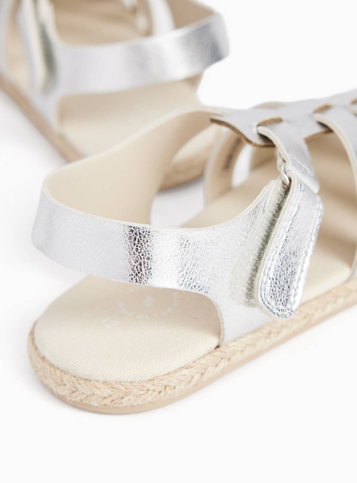 Silver Metallic Fisherman Sandals 6 Infant - Image 4