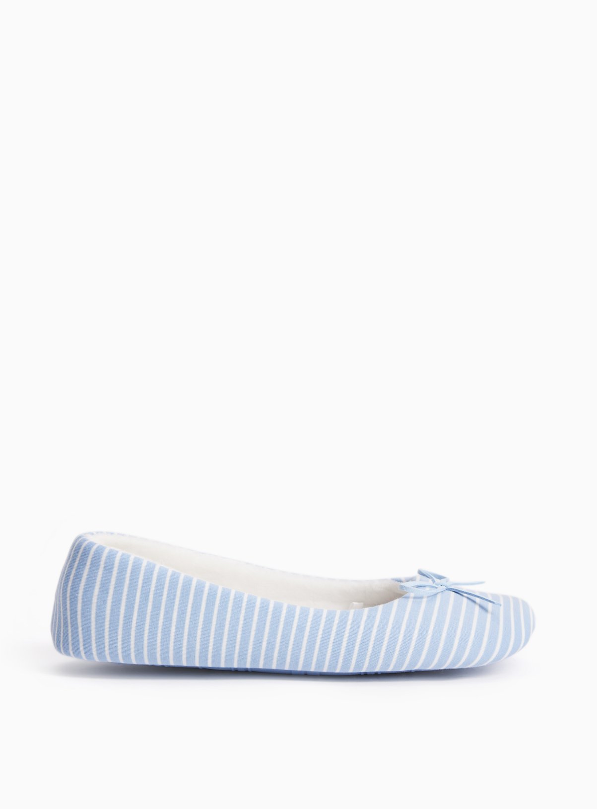 Blue Stripe Print Ballerina Slippers 8 - Image 2 thumbnail