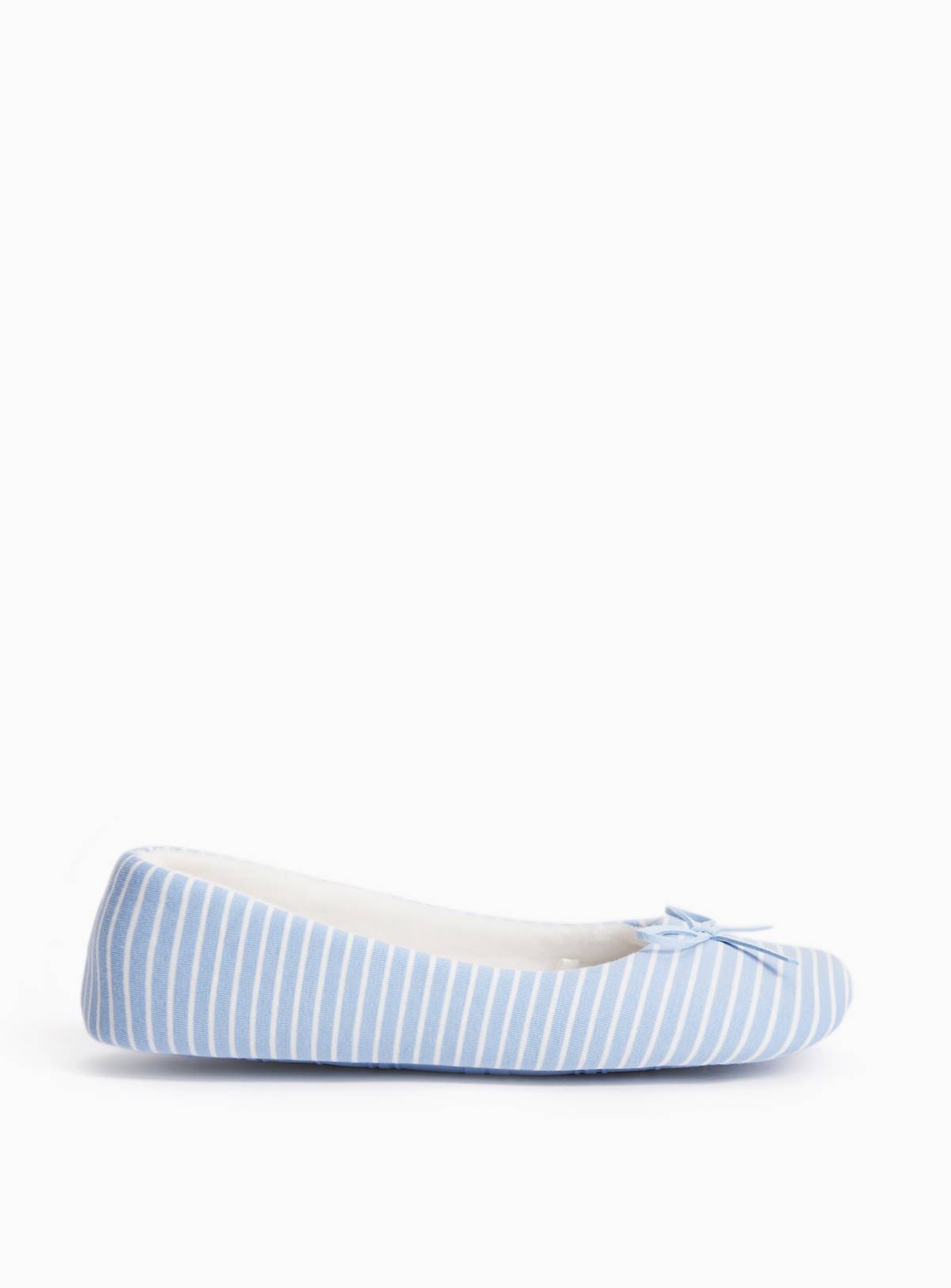 Blue Stripe Print Ballerina Slippers 8 - Image 2