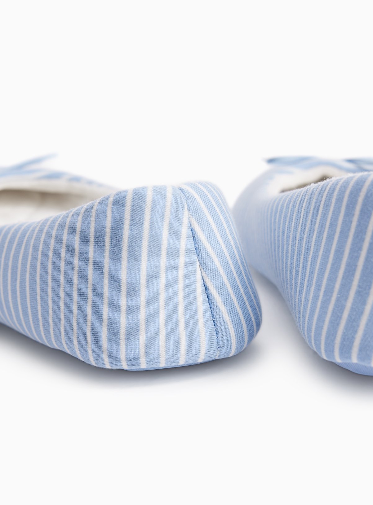 Blue Stripe Print Ballerina Slippers 8 - Image 4 thumbnail