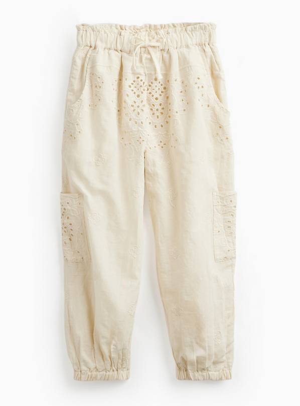 Cream Embroidered Trousers 5 years