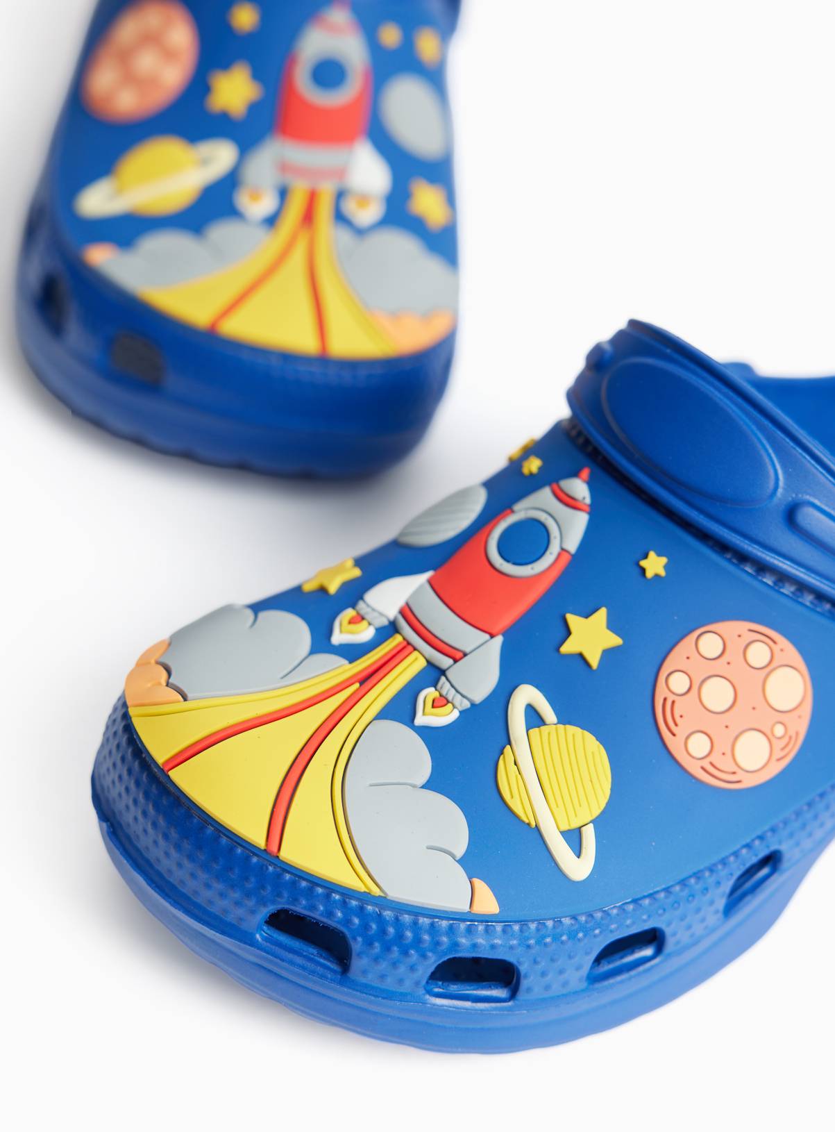 Navy Rocket Print Clogs 10-11 Infant - Image 3