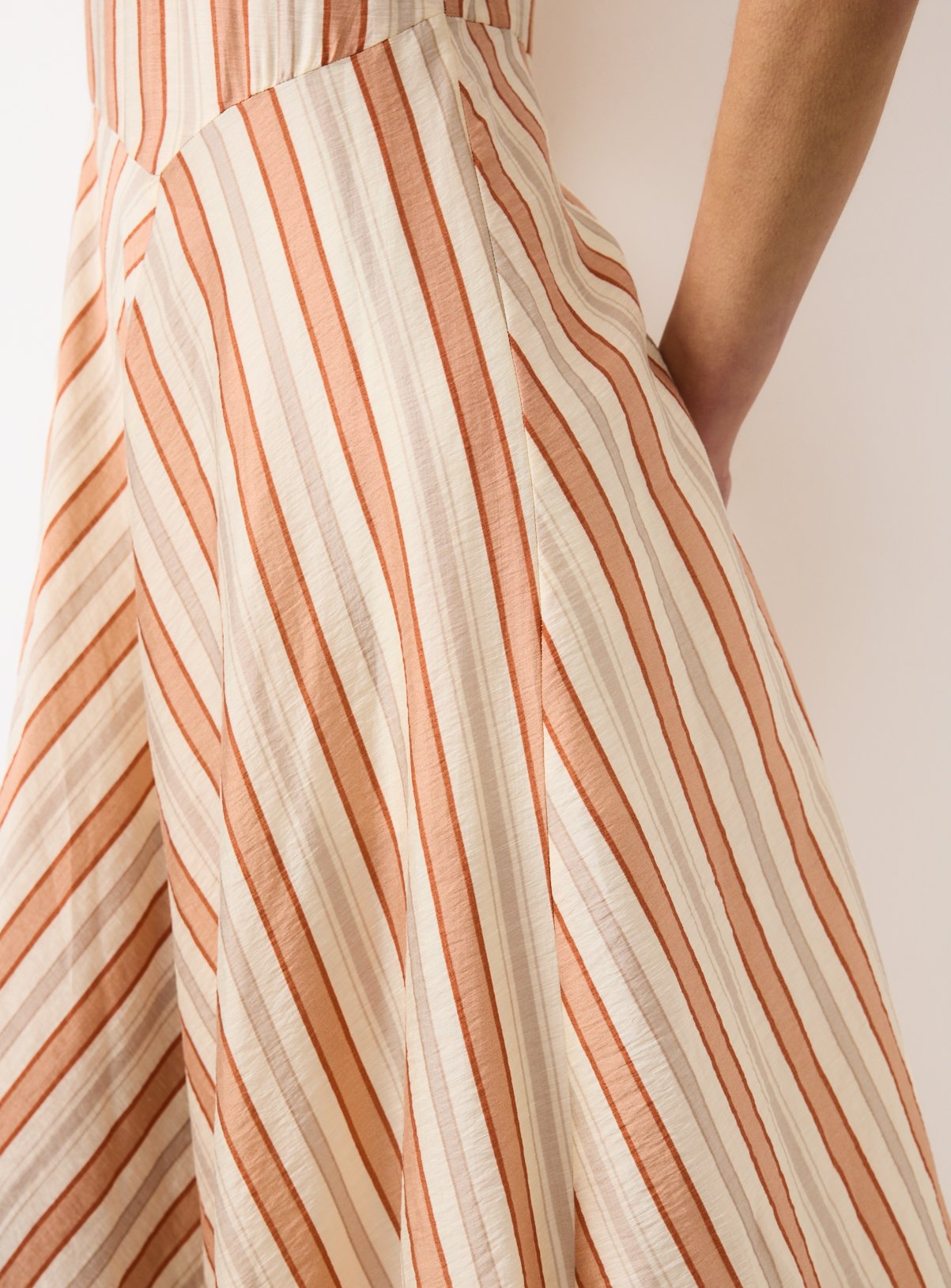 Orange Stripe Racer Back Shift Dress 10 - Image 3 thumbnail
