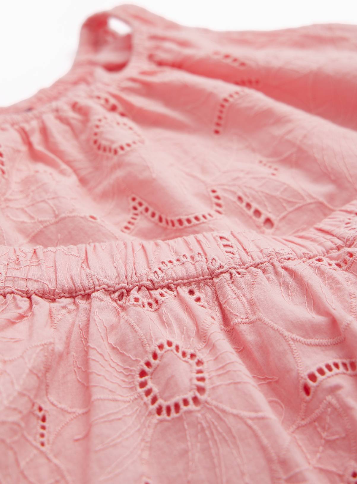 Pink Floral Broderie Top & Skirt Set 3-4 years - Image 2