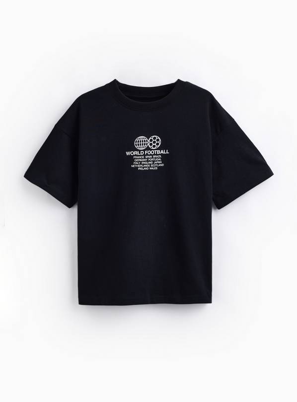 Black Football Graphic T-Shirt 9 years