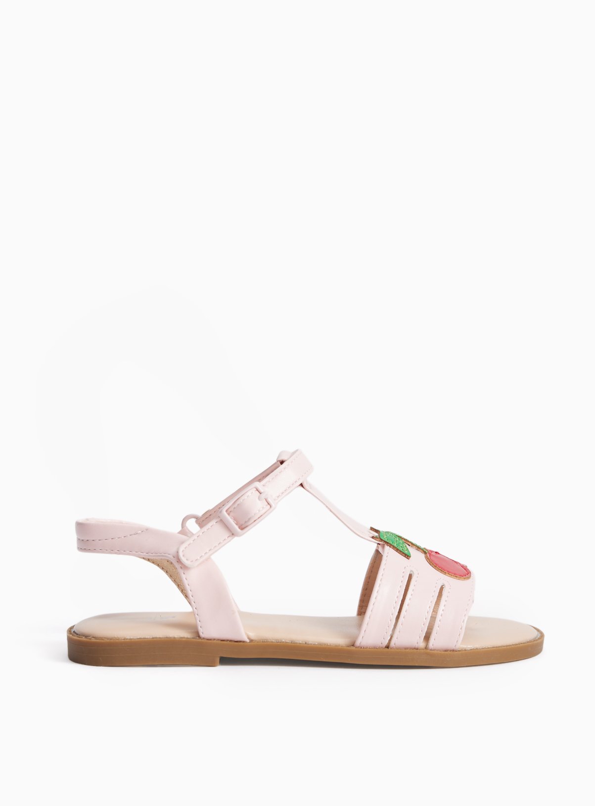 Pink Cherry Detail Strappy Sandals 8 Infant - Image 2 thumbnail