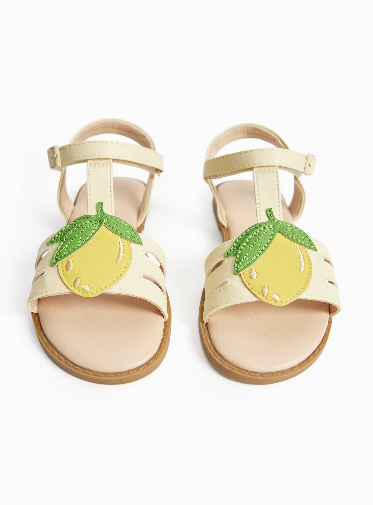 Yellow Lemon Detail Strappy Sandals 12 Infant - Image 1