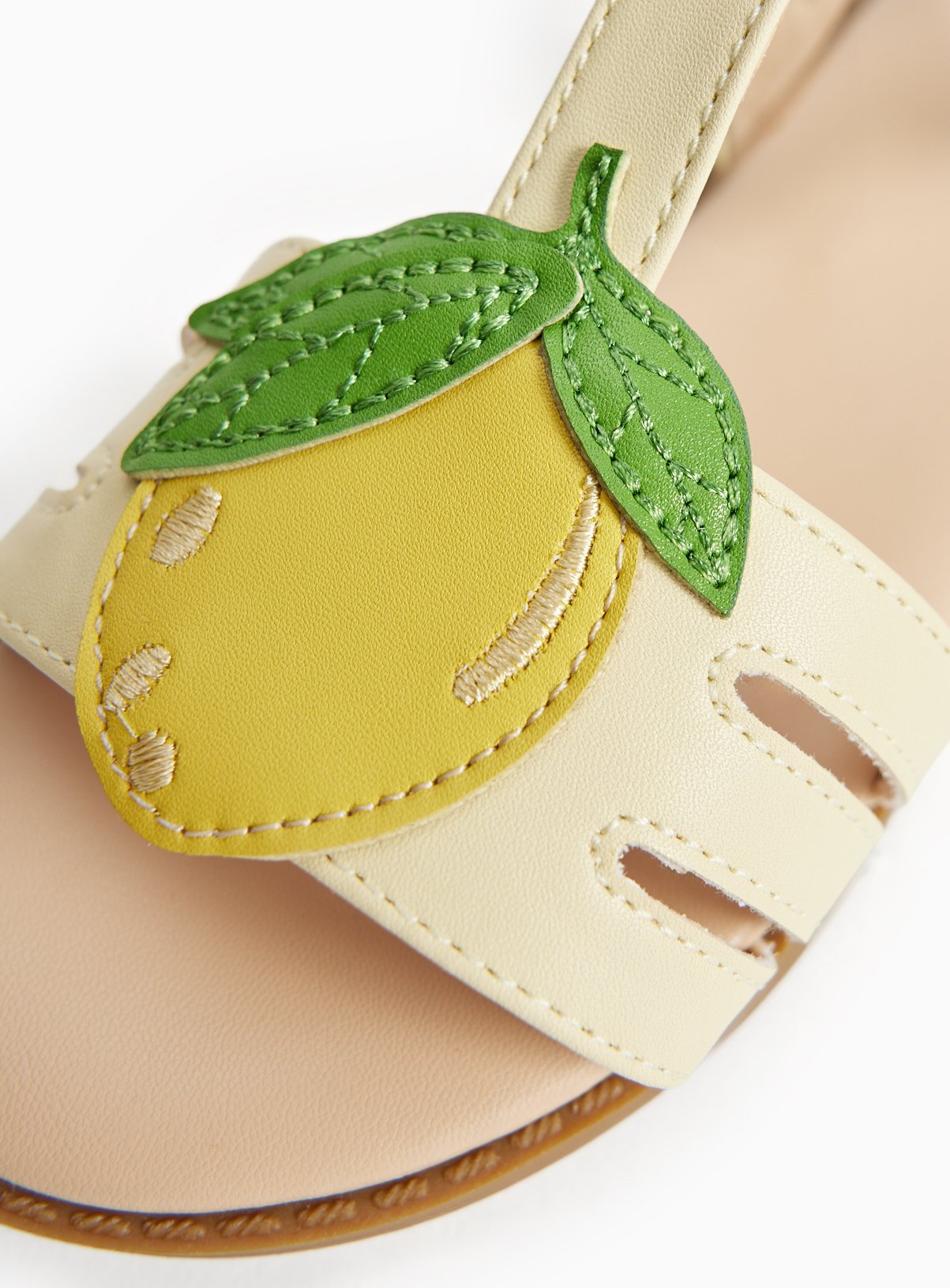 Yellow Lemon Detail Strappy Sandals 12 Infant - Image 3 thumbnail