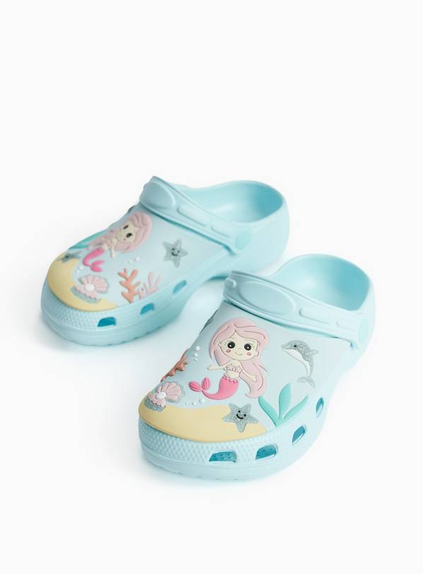 Blue Sea Life Print Clogs 6-7 Infant