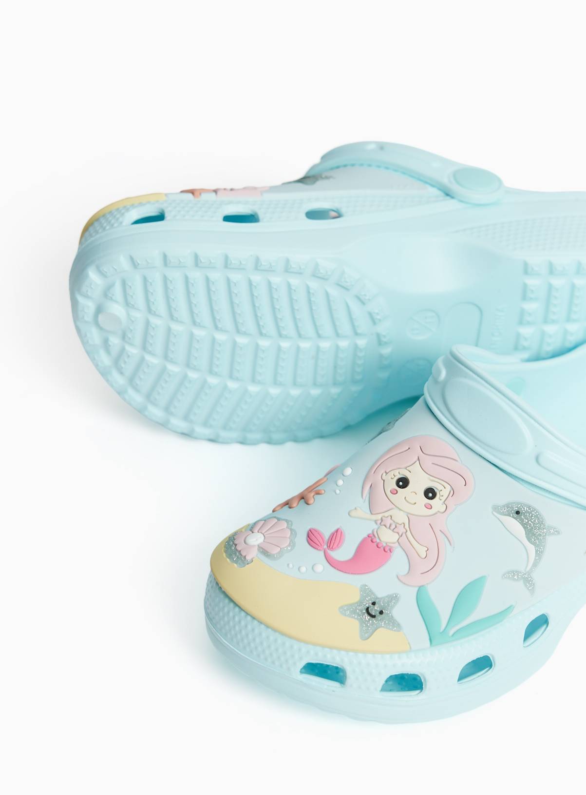 Blue Sea Life Print Clogs 6-7 Infant - Image 3
