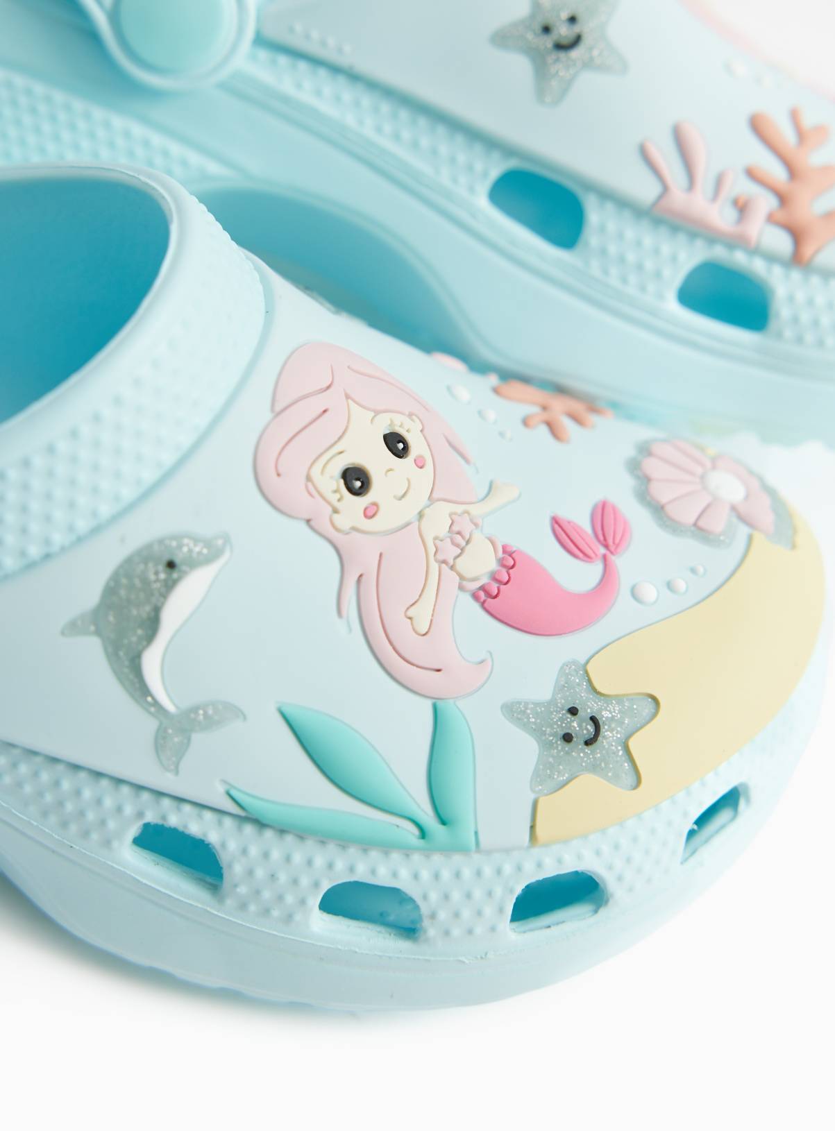 Blue Sea Life Print Clogs 6-7 Infant - Image 4