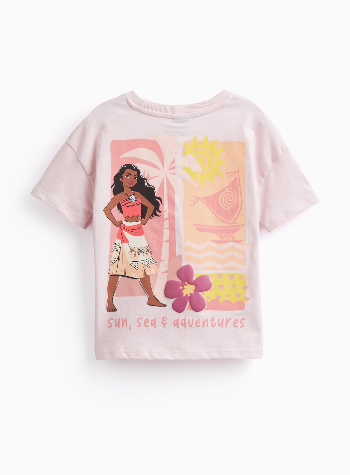 Pink Disney Moana T-Shirt & Cycle Shorts Set 1-2 years - Image 2 thumbnail