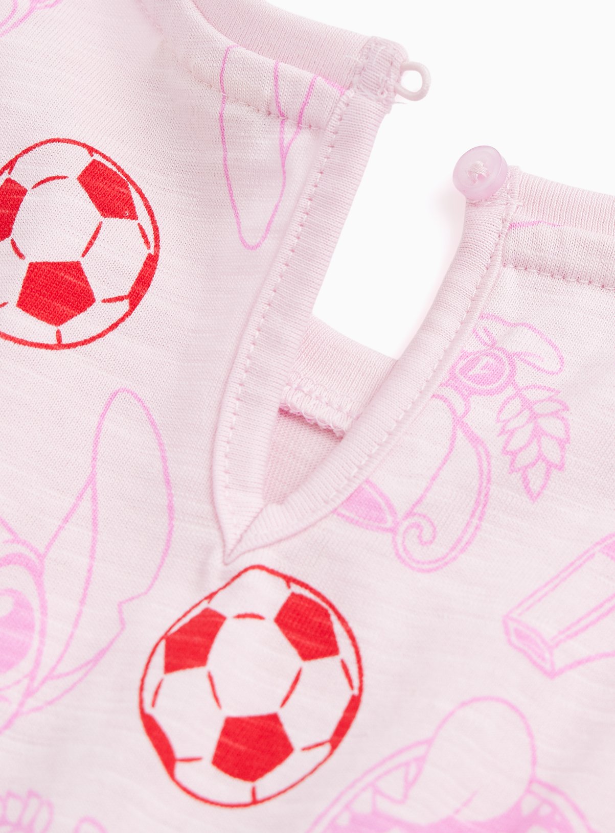 Pink Lilo & Stitch Football Print Playsuit 3-4 years - Image 2 thumbnail