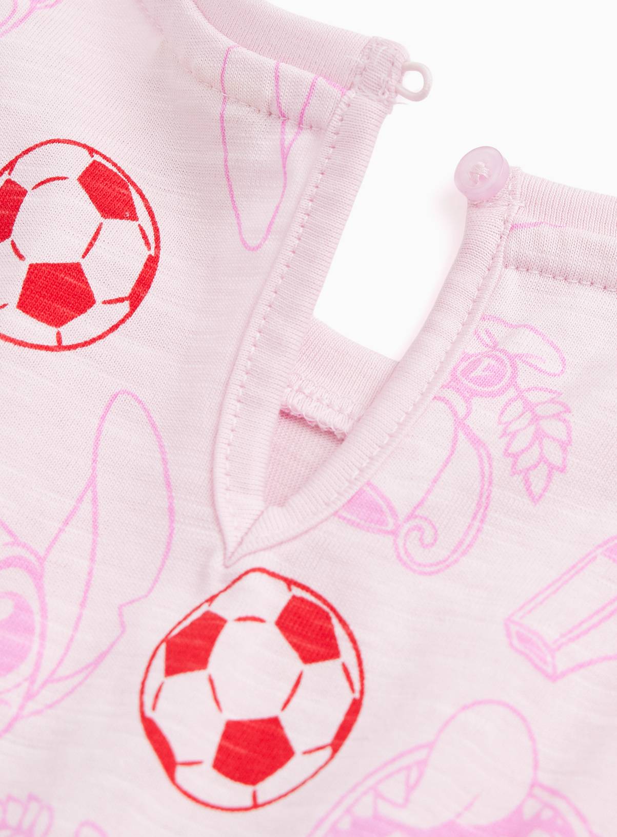Pink Lilo & Stitch Football Print Playsuit 3-4 years - Image 2