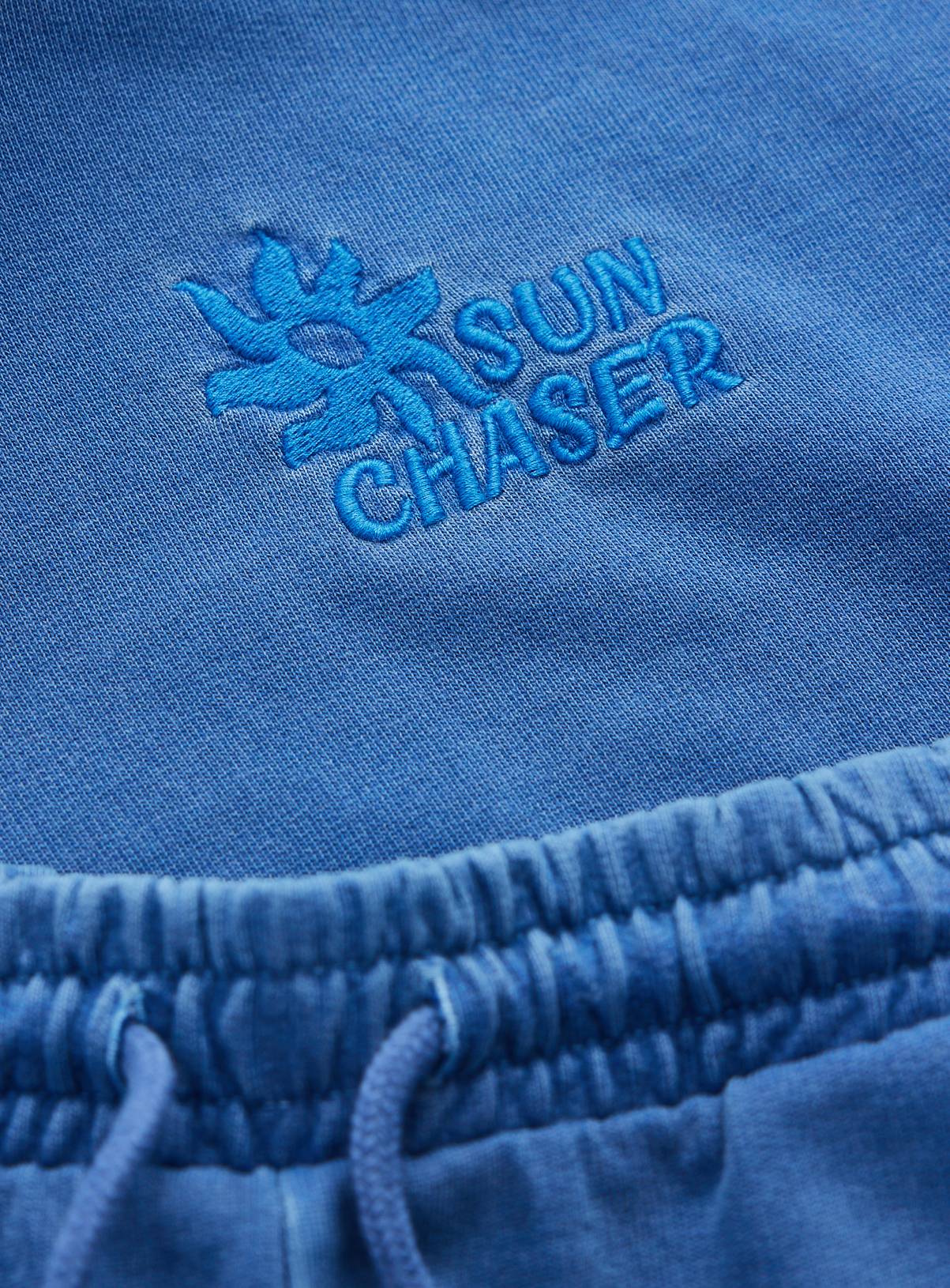 Blue Washed Short Sleeve Hoodie & Shorts Set 13 years - Image 2