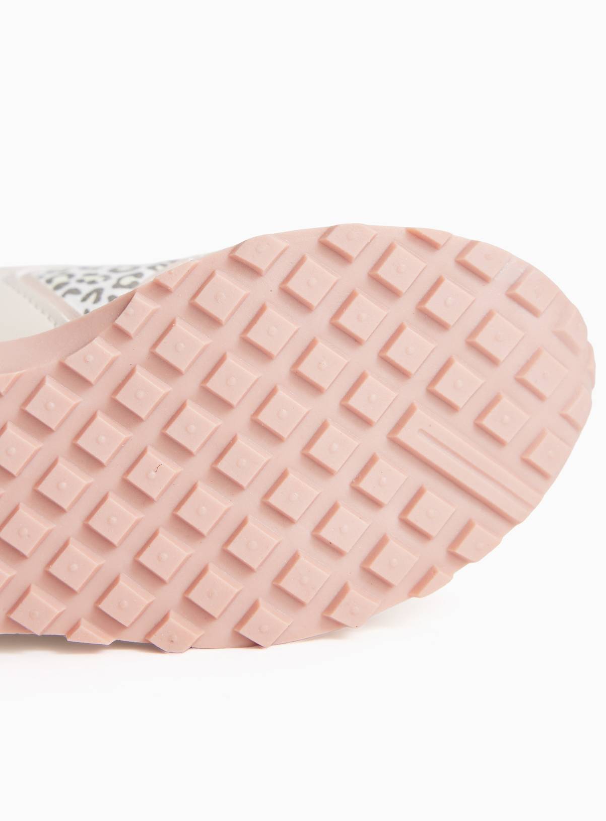 Pink Leopard Print Panel Trainers 12 Infant - Image 3