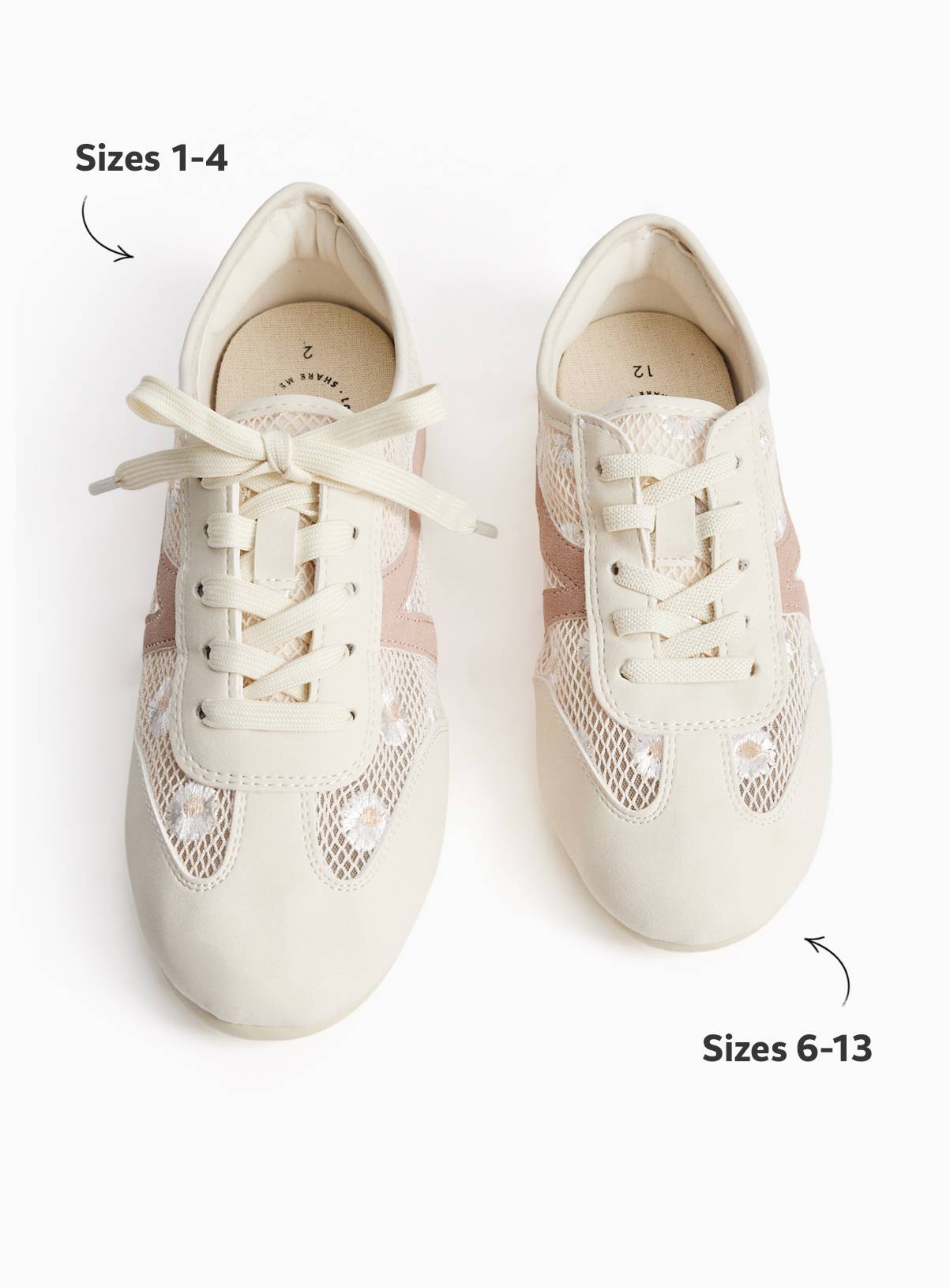 Cream Mesh Detail Low Profile Trainers 7 Infant - Image 2