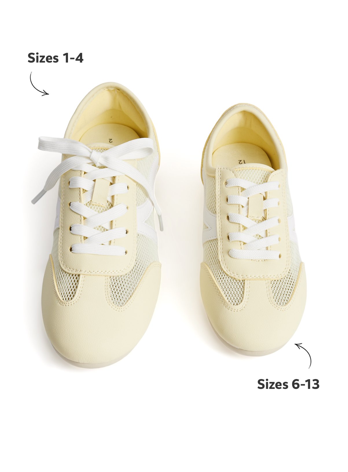 Yellow Mesh Detail Low Profile Trainers 4 - Image 2 thumbnail