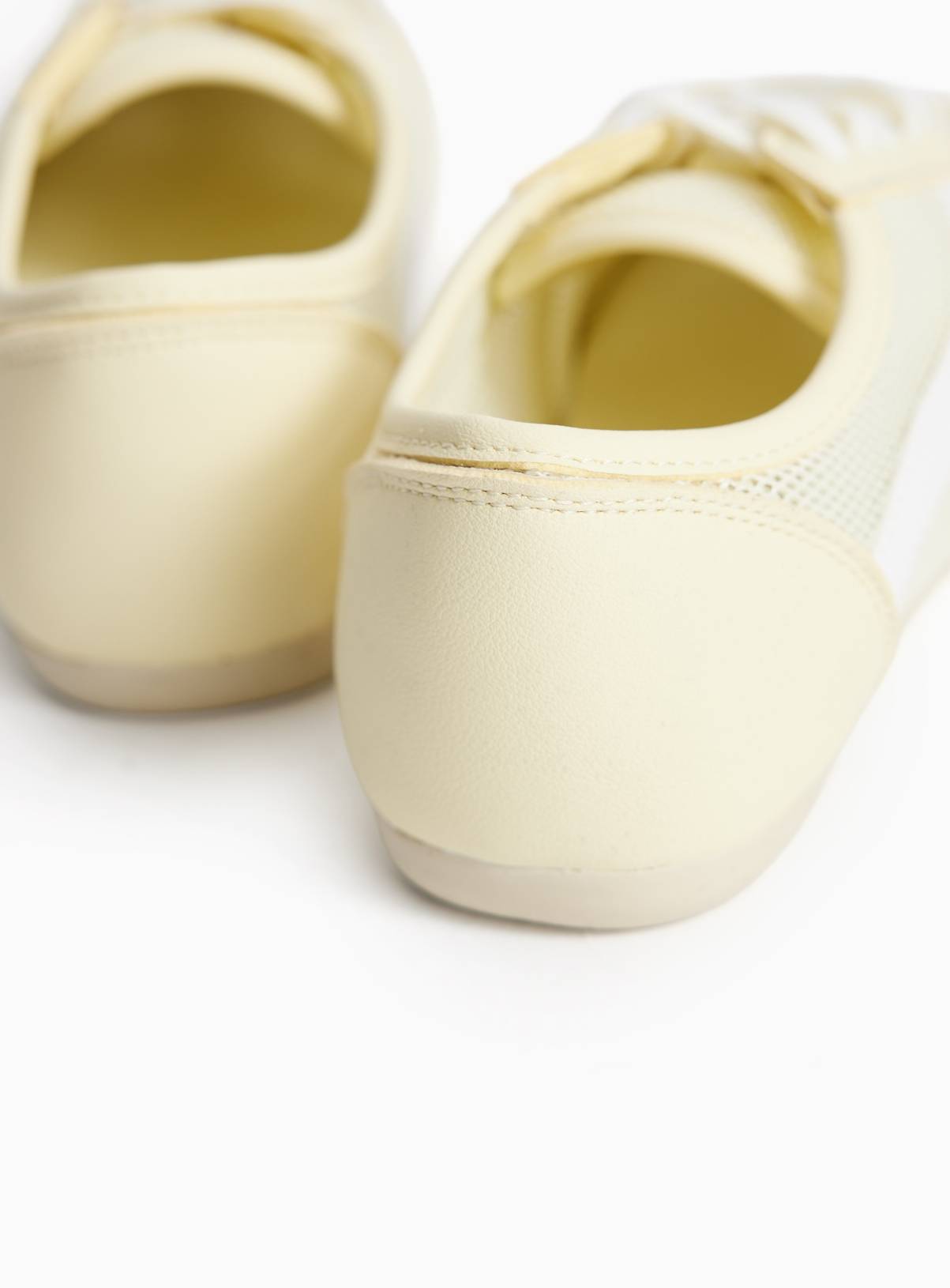 Yellow Mesh Detail Low Profile Trainers 4 - Image 5
