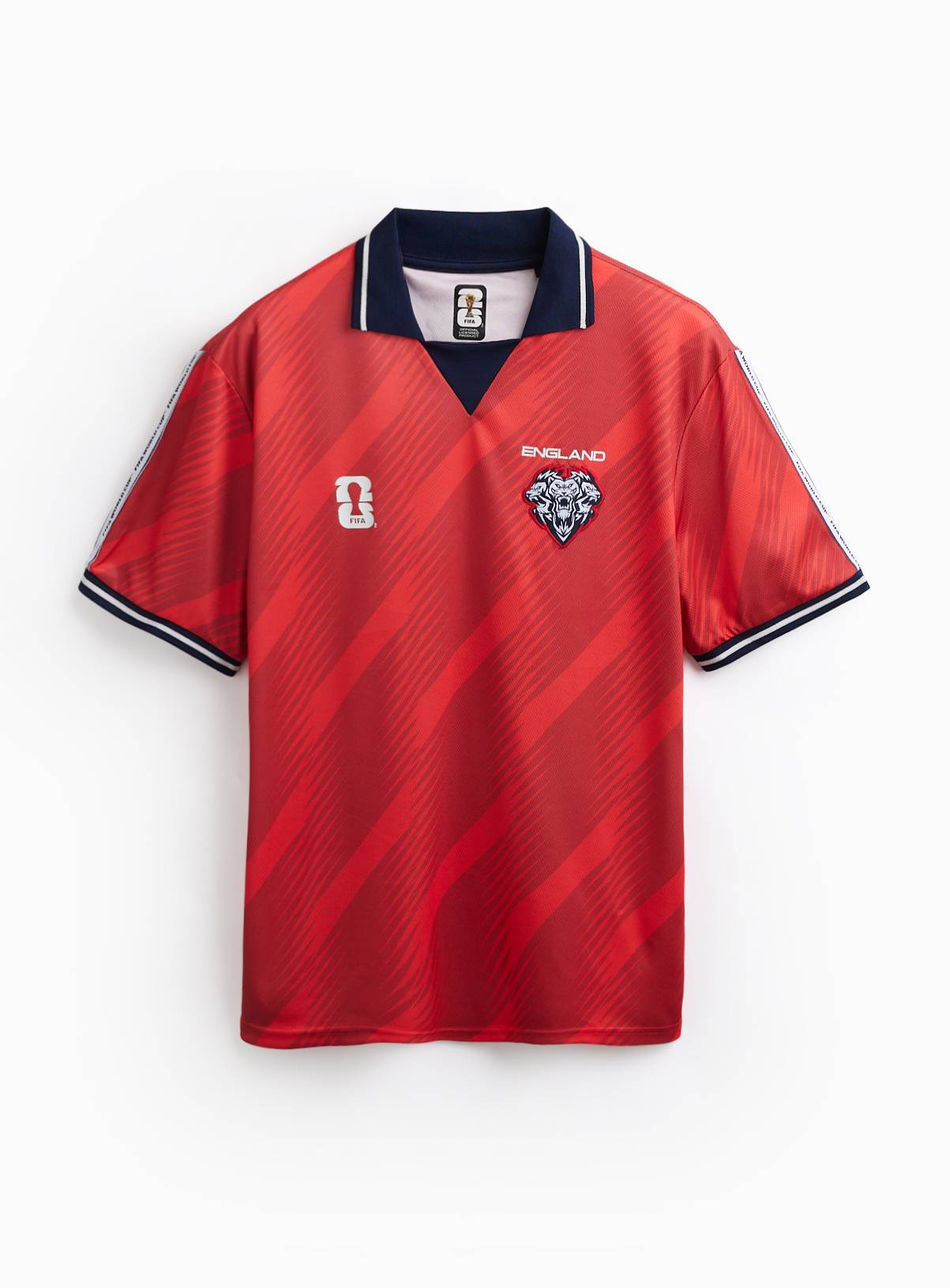 Red Official FIFA England Retro Football Polo Shirt L - Image 5