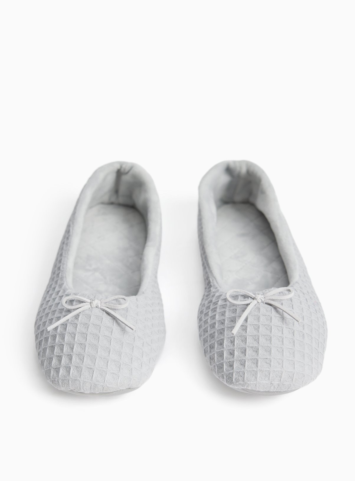 Grey Waffle Ballerina Slippers 4 - Image 2 thumbnail