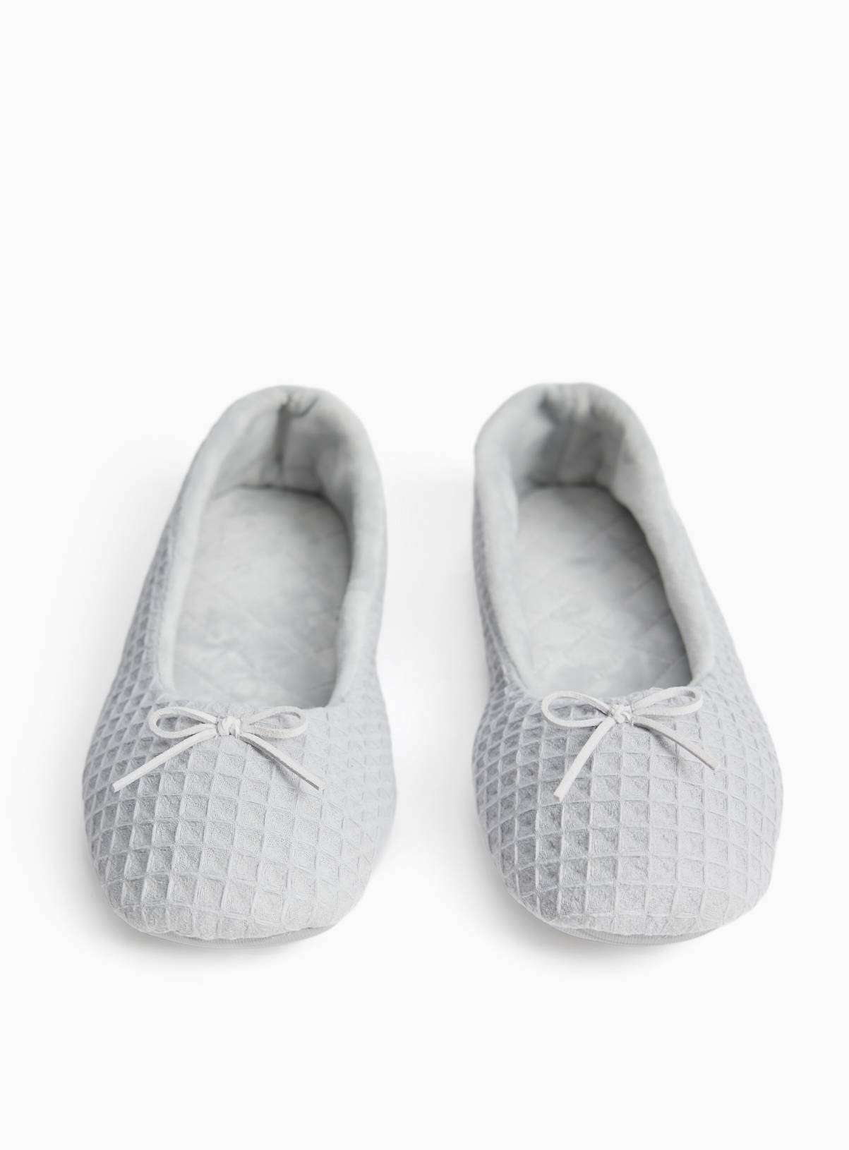 Grey Waffle Ballerina Slippers 4 - Image 2