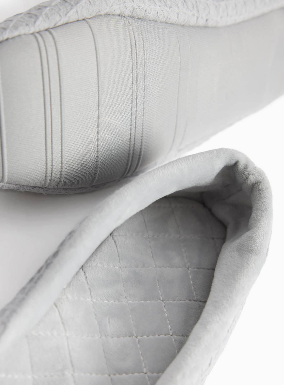 Grey Waffle Ballerina Slippers 4 - Image 4