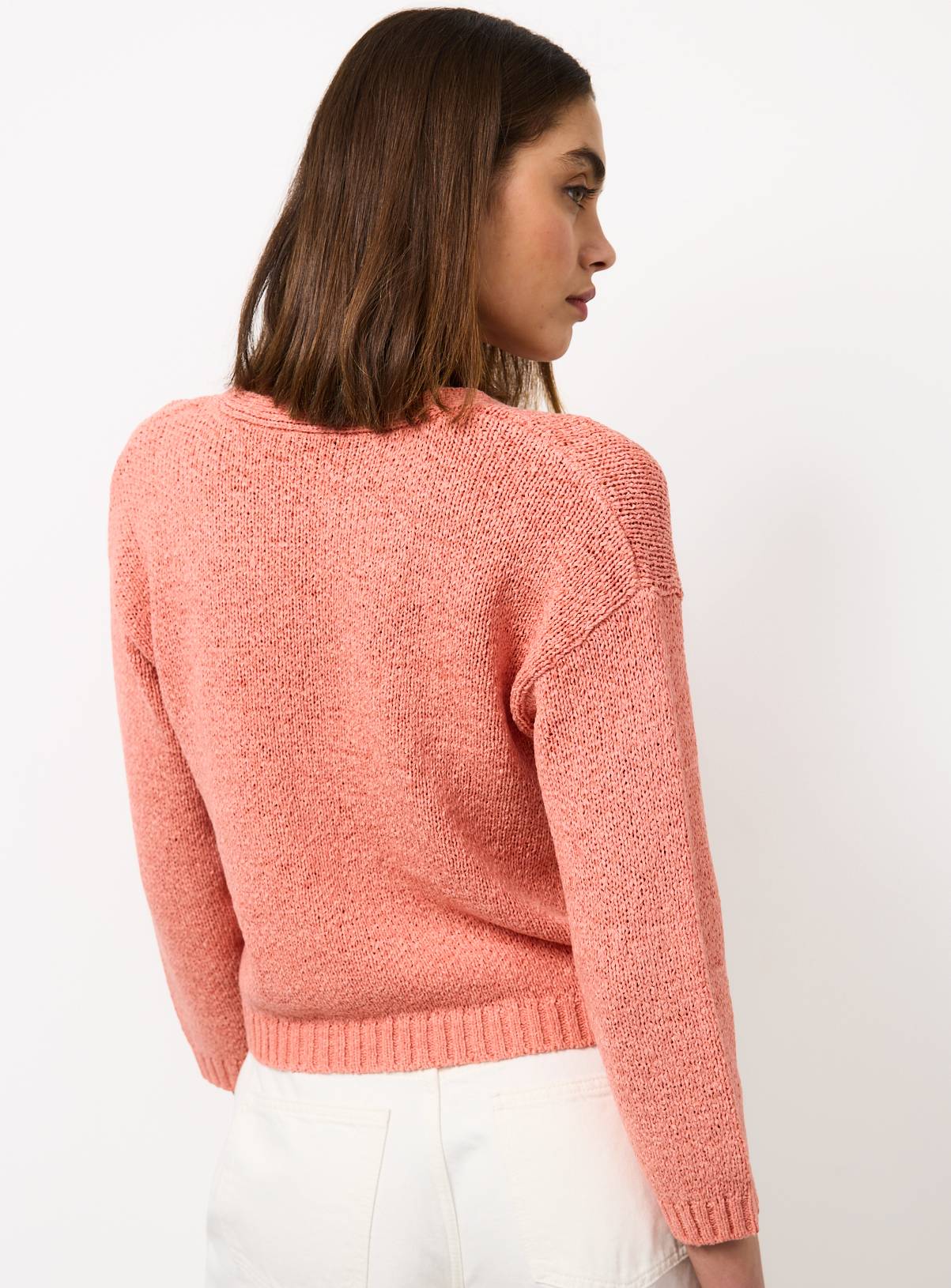 Coral V Neck Knitted Jumper XL - Image 4
