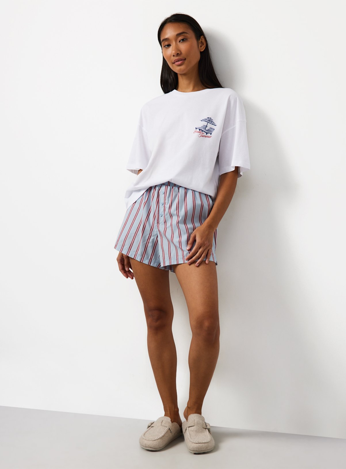 White Beach Club Graphic Shortie Pyjamas XL - Image 2 thumbnail