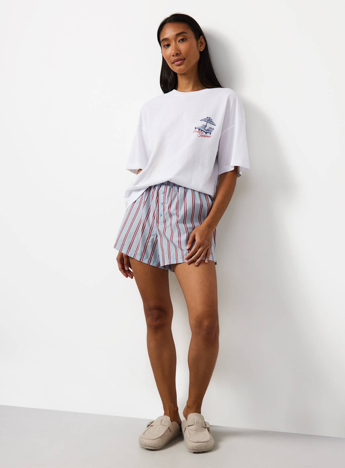 White Beach Club Graphic Shortie Pyjamas XL - Image 2
