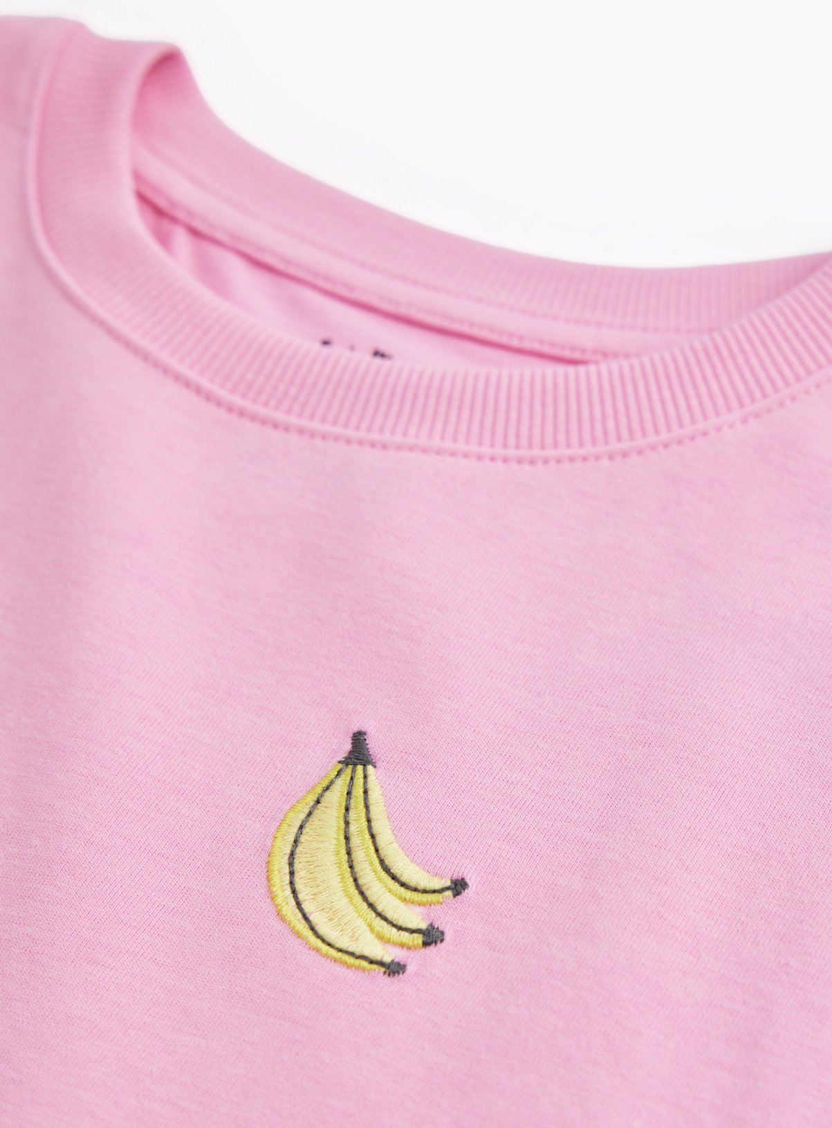 Pink Banana Embroidered Boxy Fit T-Shirt 14 years - Image 2 thumbnail