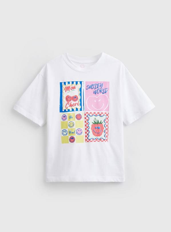 White SmileyWorld Graphic T-Shirt 9 years