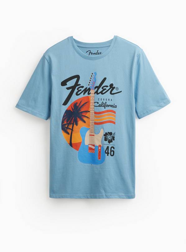Blue Fender Graphic Regular Fit T-Shirt XXXXL