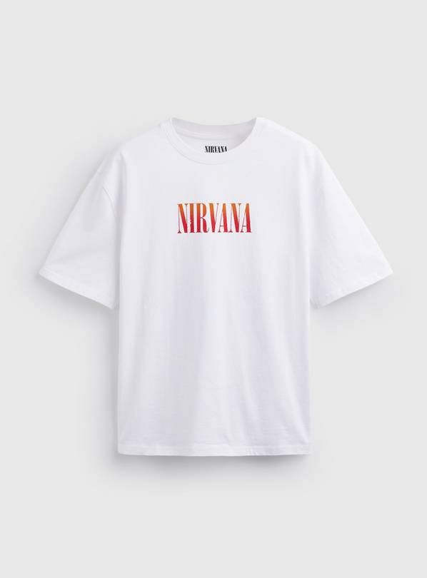 White Nirvana Graphic Relaxed Fit T-Shirt XXXL