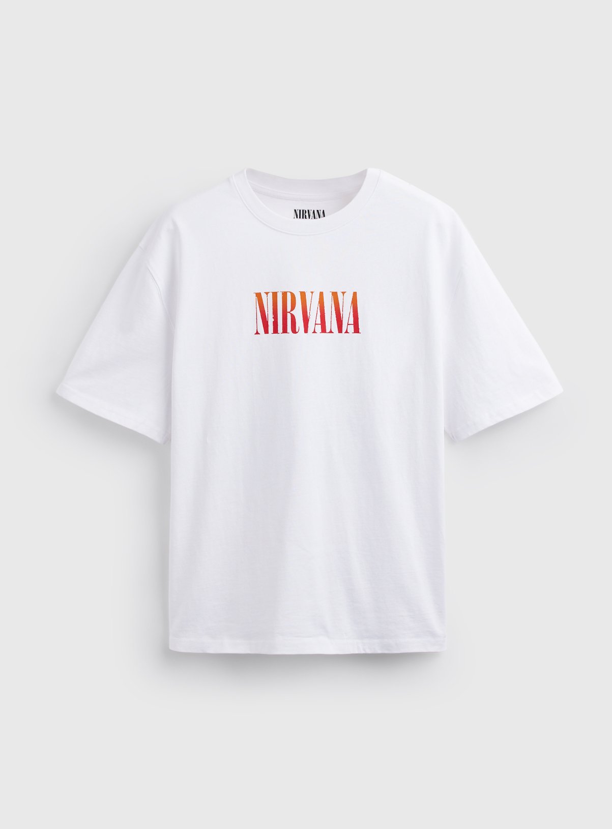 NIRVANA プリントTシャツ L ホワイト Buy White Nirvana Graphic Relaxed Fit T-Shirt L | Gifts for him