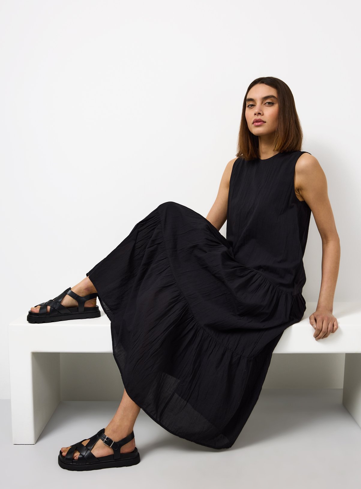 princess polly baby blue dress Plus Size Black Short Sleeve Mesh Maxi Dress – Fashion//SZN main image 0