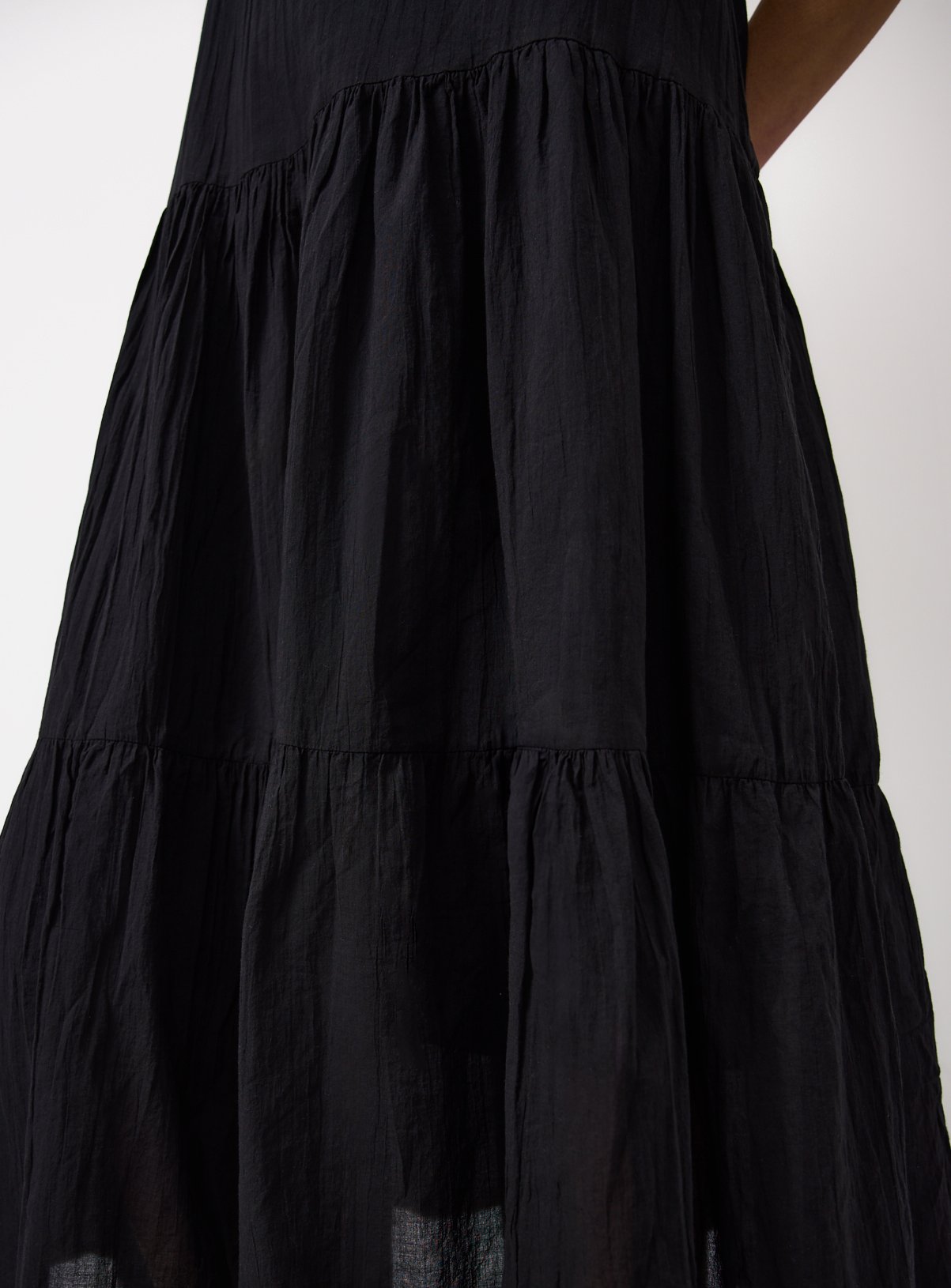 Black Drop Waist Sleeveless Tiered Dress 20 - Image 3 thumbnail