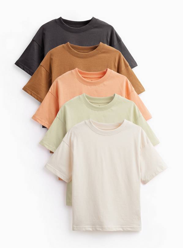 Assorted Colour T-Shirts 5 Pack 3-4 years