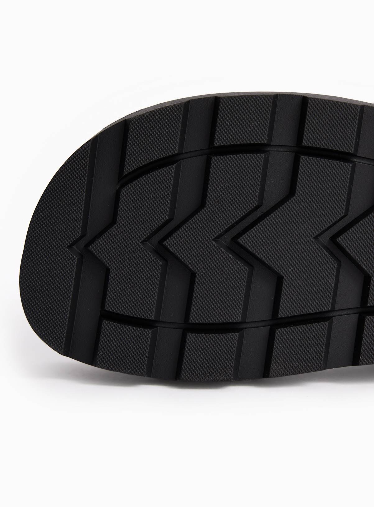 Black Crocodile Print Footbed Sandals 5 - Image 4